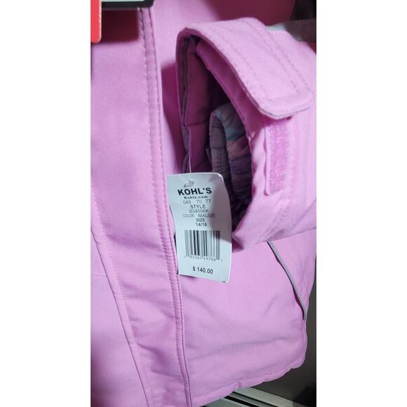 Girls ZeroXposur Pink Gray Heavyweight Waterproof Winter 3 In 1 Coat Sz L 14/16 - Picture 6 of 11